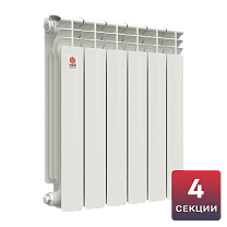 Биметаллический радиатор НРЗ ПРОФИ 500/100 4 секции, 820 Вт, боковое подключение