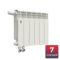 Биметаллический радиатор НРЗ ПРОФИ 350/100 7 секций, 1155 Вт, нижнее подключение