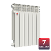 Алюминиевый радиатор НРЗ ЛЮКС 2.0 500/100 7 секций, 1400 Вт, боковое подключение